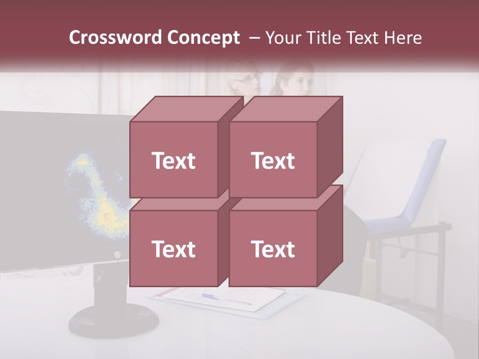 A Man And Woman Sitting In Front Of A Computer Screen PowerPoint Template
