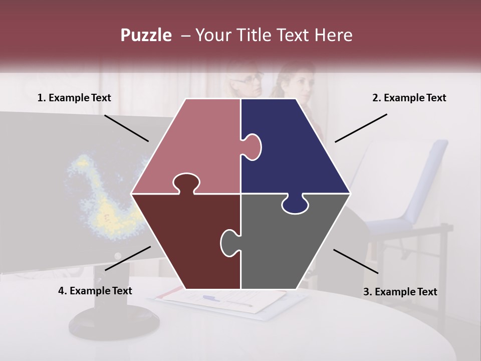 A Man And Woman Sitting In Front Of A Computer Screen PowerPoint Template