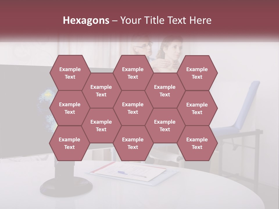 A Man And Woman Sitting In Front Of A Computer Screen PowerPoint Template