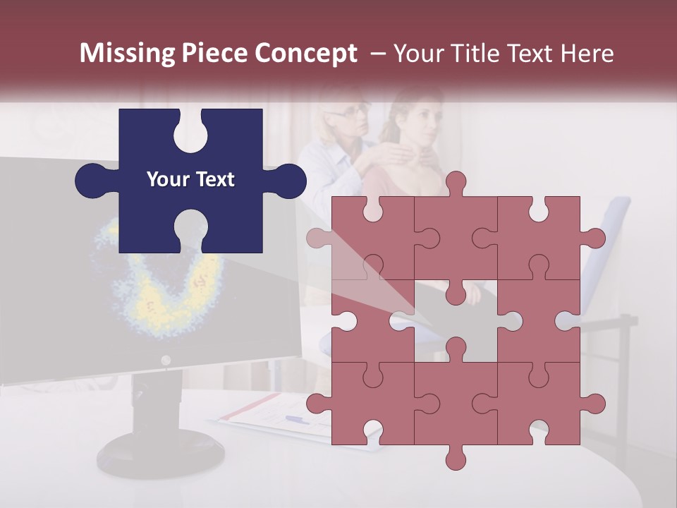 A Man And Woman Sitting In Front Of A Computer Screen PowerPoint Template