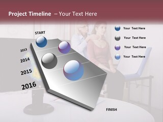 A Man And Woman Sitting In Front Of A Computer Screen PowerPoint Template
