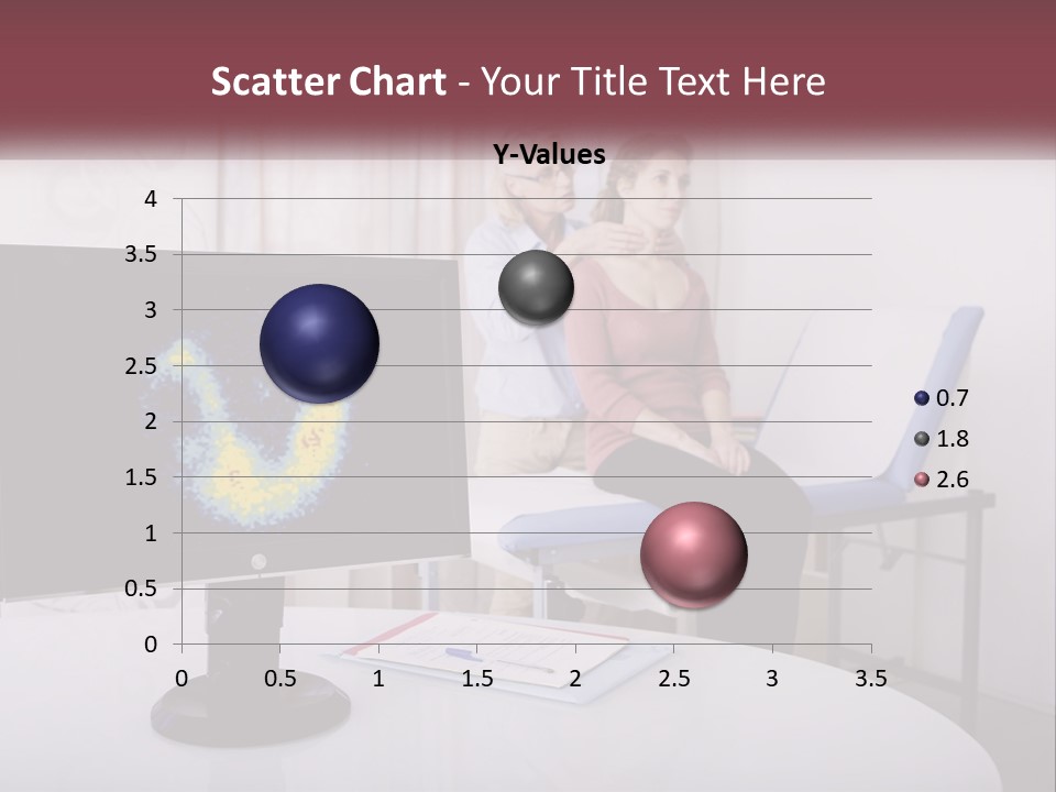 A Man And Woman Sitting In Front Of A Computer Screen PowerPoint Template
