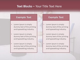 A Man And Woman Sitting In Front Of A Computer Screen PowerPoint Template