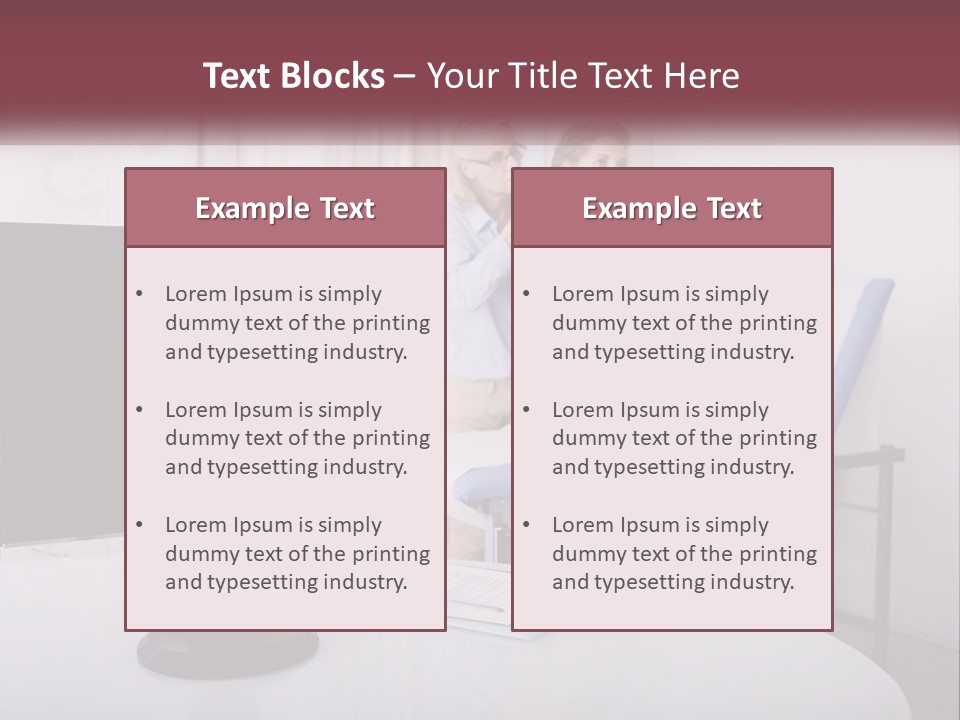 A Man And Woman Sitting In Front Of A Computer Screen PowerPoint Template