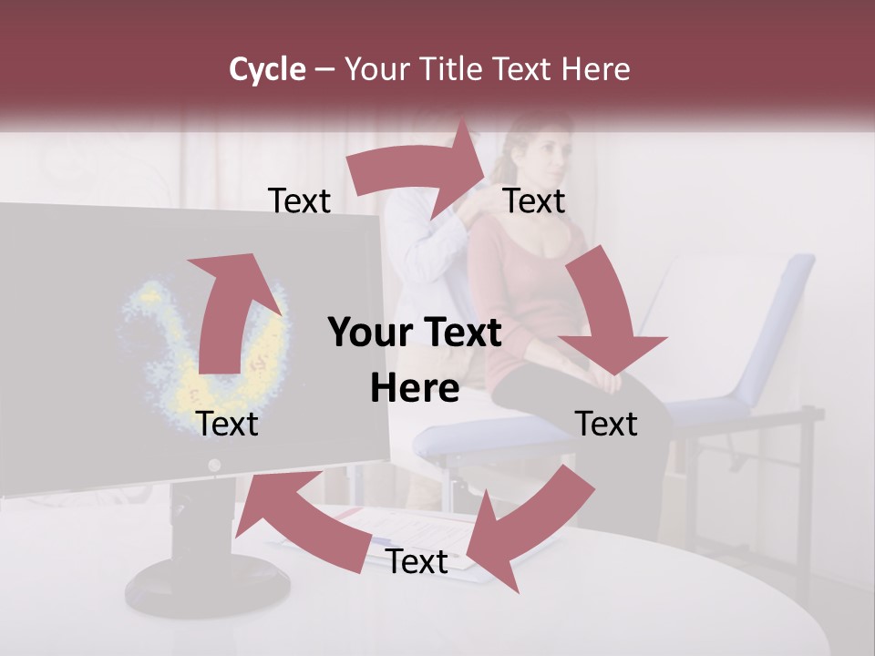 A Man And Woman Sitting In Front Of A Computer Screen PowerPoint Template