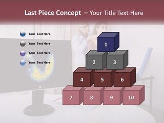 A Man And Woman Sitting In Front Of A Computer Screen PowerPoint Template