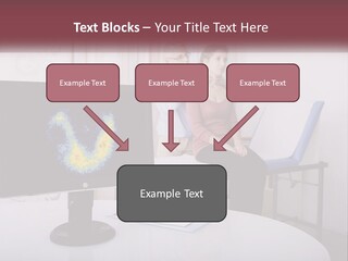 A Man And Woman Sitting In Front Of A Computer Screen PowerPoint Template