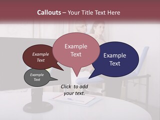 A Man And Woman Sitting In Front Of A Computer Screen PowerPoint Template