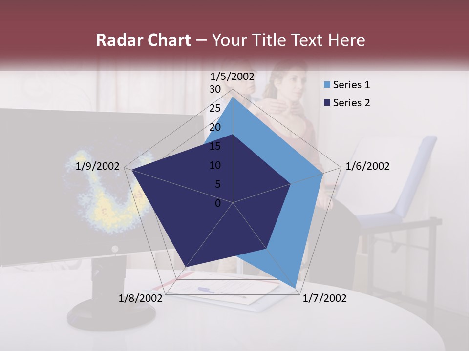 A Man And Woman Sitting In Front Of A Computer Screen PowerPoint Template
