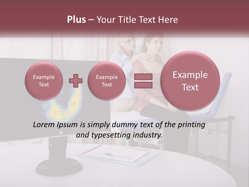 A Man And Woman Sitting In Front Of A Computer Screen PowerPoint Template