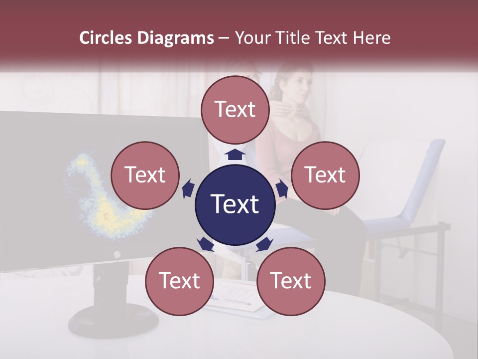A Man And Woman Sitting In Front Of A Computer Screen PowerPoint Template