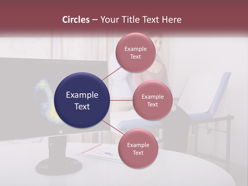 A Man And Woman Sitting In Front Of A Computer Screen PowerPoint Template