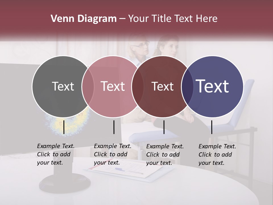 A Man And Woman Sitting In Front Of A Computer Screen PowerPoint Template