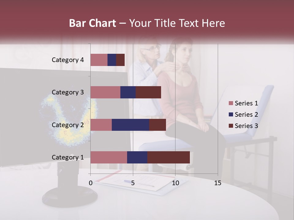 A Man And Woman Sitting In Front Of A Computer Screen PowerPoint Template
