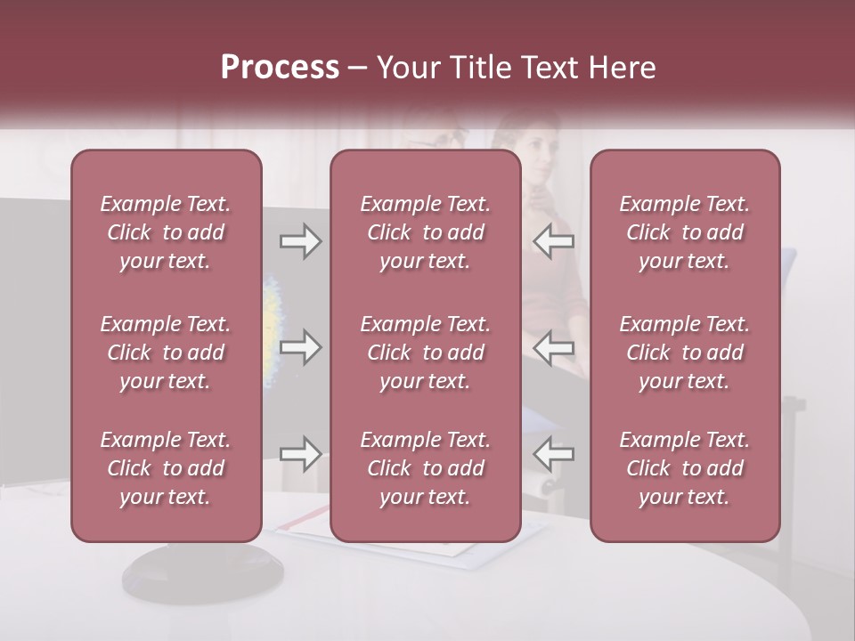 A Man And Woman Sitting In Front Of A Computer Screen PowerPoint Template