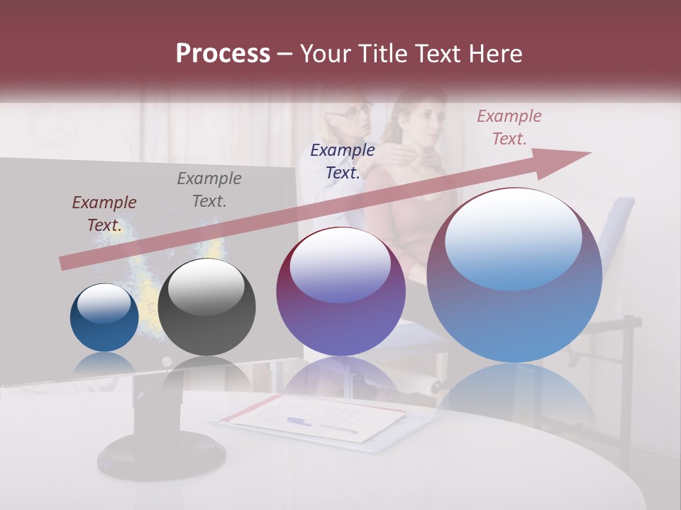A Man And Woman Sitting In Front Of A Computer Screen PowerPoint Template