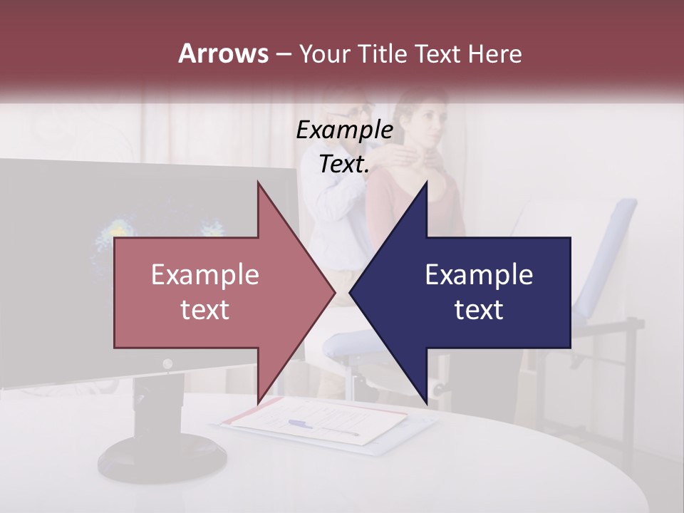 A Man And Woman Sitting In Front Of A Computer Screen PowerPoint Template