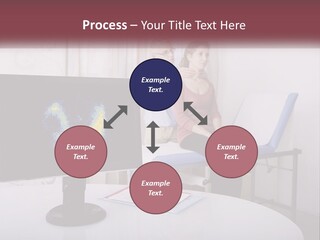 A Man And Woman Sitting In Front Of A Computer Screen PowerPoint Template