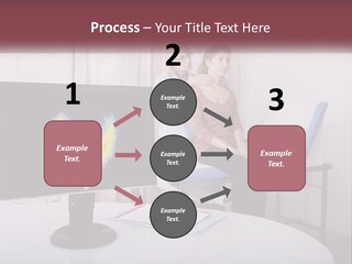 A Man And Woman Sitting In Front Of A Computer Screen PowerPoint Template