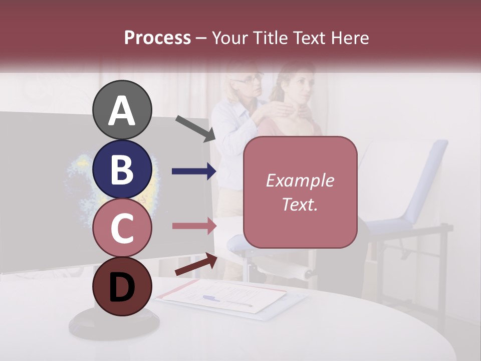 A Man And Woman Sitting In Front Of A Computer Screen PowerPoint Template