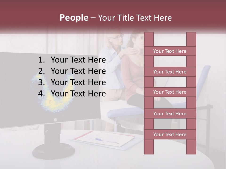 A Man And Woman Sitting In Front Of A Computer Screen PowerPoint Template