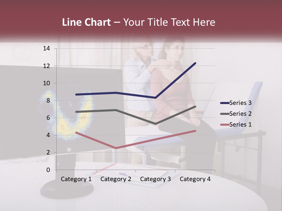 A Man And Woman Sitting In Front Of A Computer Screen PowerPoint Template