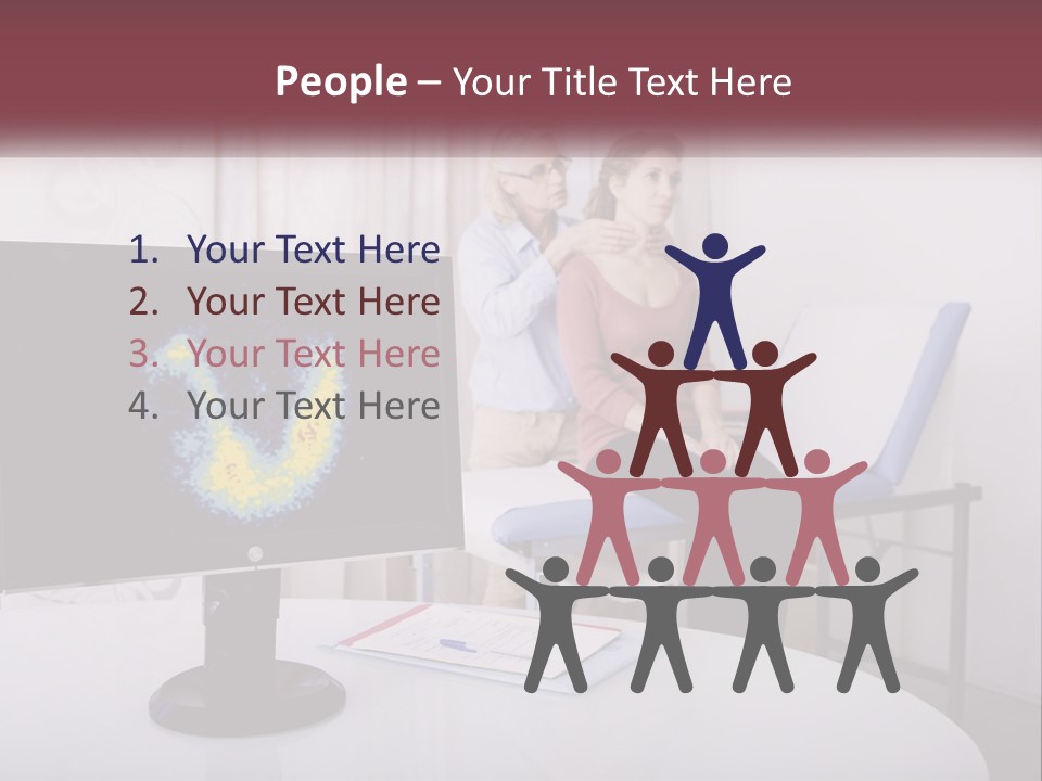 A Man And Woman Sitting In Front Of A Computer Screen PowerPoint Template