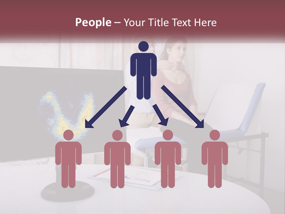 A Man And Woman Sitting In Front Of A Computer Screen PowerPoint Template