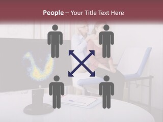 A Man And Woman Sitting In Front Of A Computer Screen PowerPoint Template