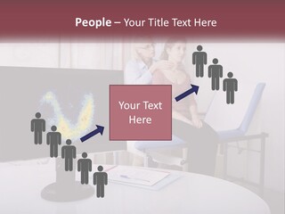 A Man And Woman Sitting In Front Of A Computer Screen PowerPoint Template