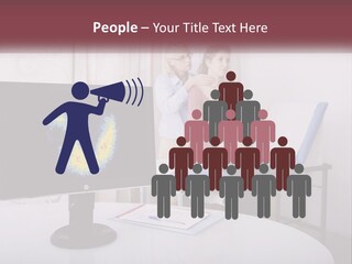 A Man And Woman Sitting In Front Of A Computer Screen PowerPoint Template