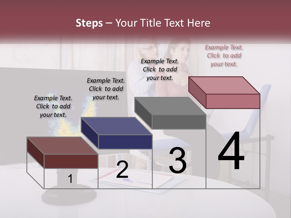 A Man And Woman Sitting In Front Of A Computer Screen PowerPoint Template