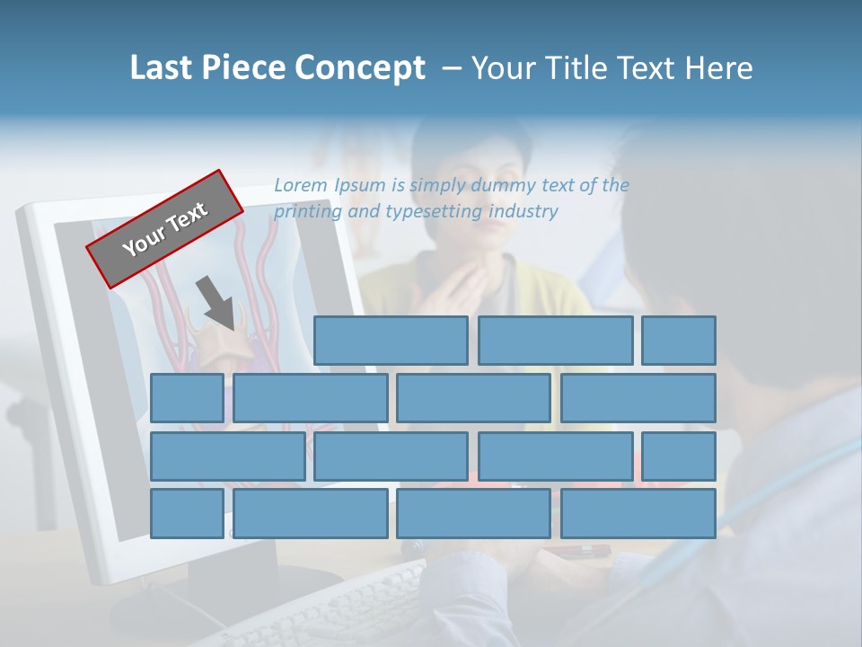 A Man And Woman Looking At A Computer Screen PowerPoint Template