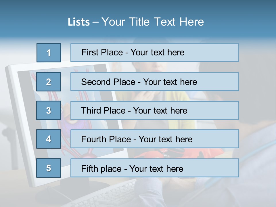 A Man And Woman Looking At A Computer Screen PowerPoint Template
