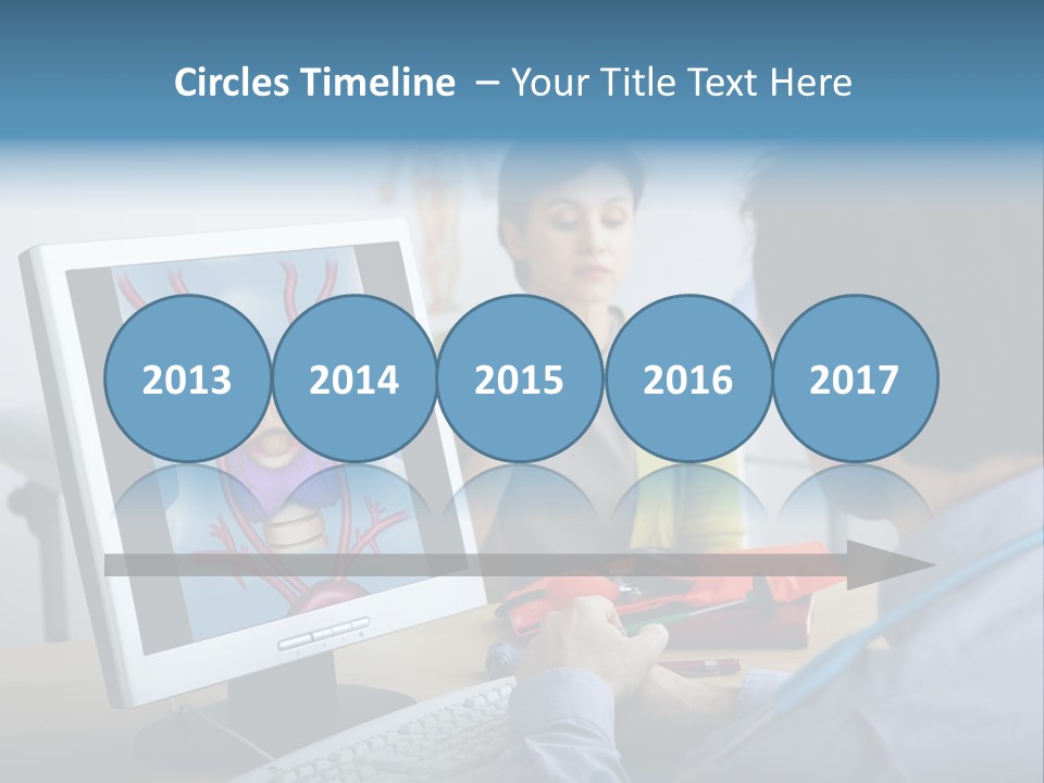 A Man And Woman Looking At A Computer Screen PowerPoint Template