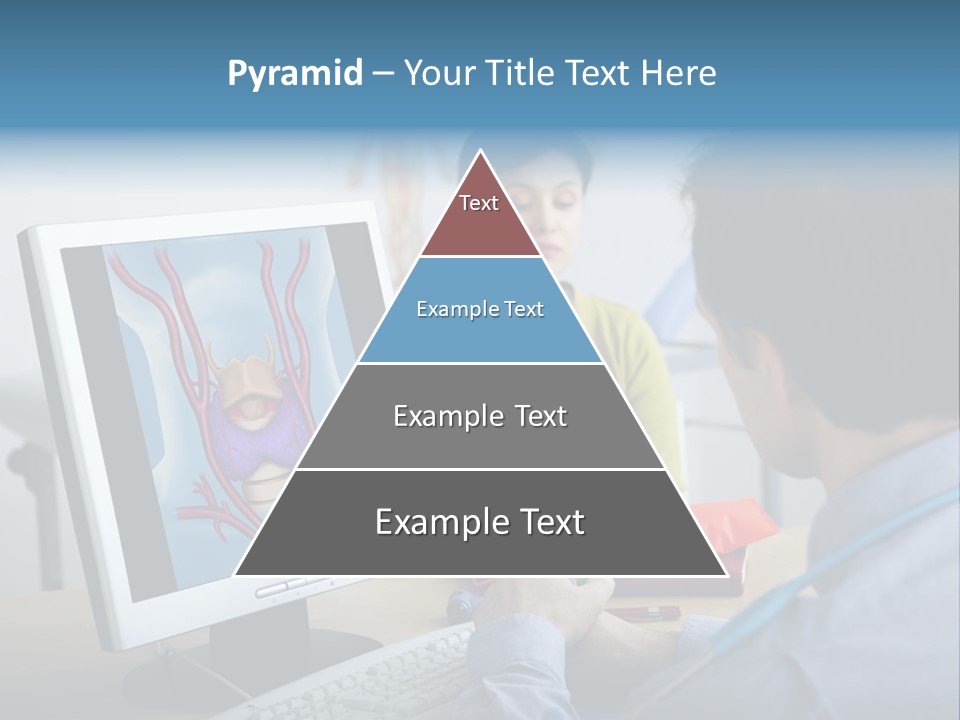 A Man And Woman Looking At A Computer Screen PowerPoint Template