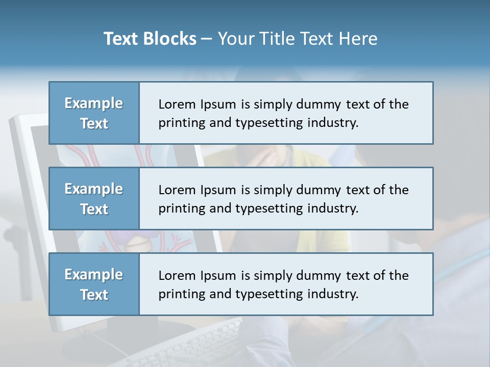A Man And Woman Looking At A Computer Screen PowerPoint Template