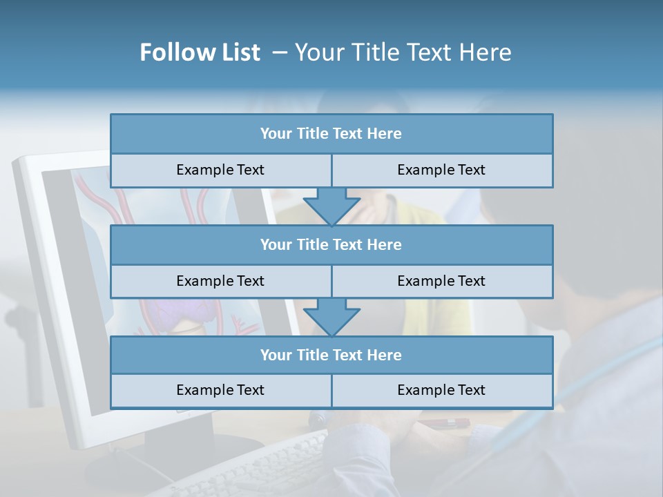 A Man And Woman Looking At A Computer Screen PowerPoint Template