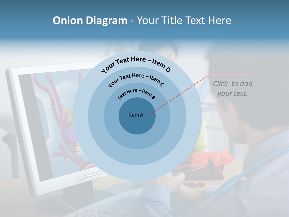 A Man And Woman Looking At A Computer Screen PowerPoint Template