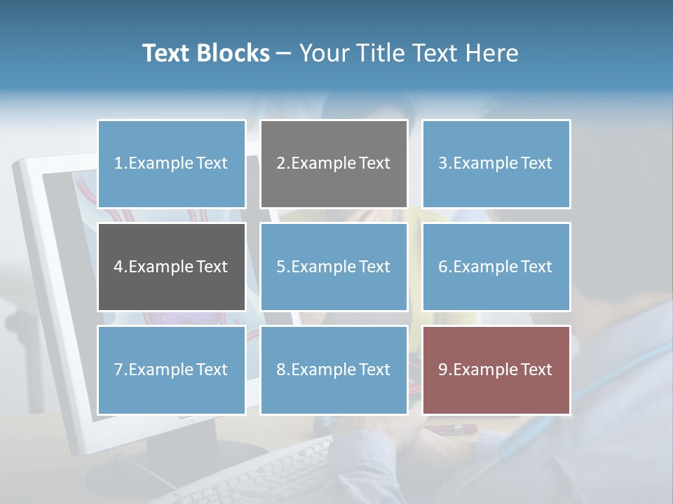 A Man And Woman Looking At A Computer Screen PowerPoint Template