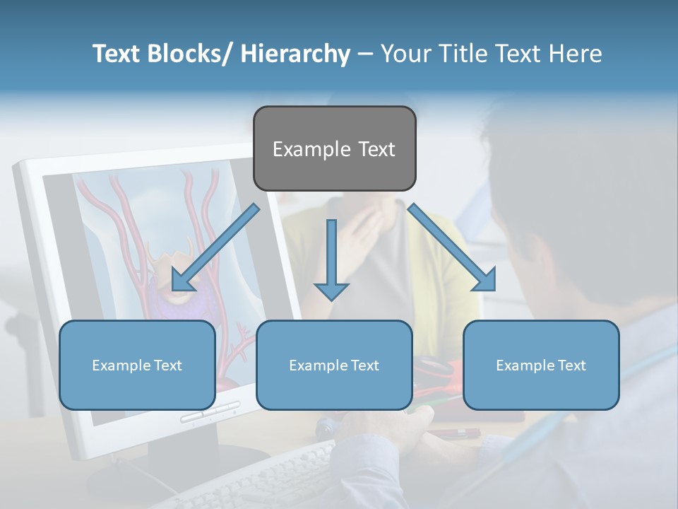 A Man And Woman Looking At A Computer Screen PowerPoint Template
