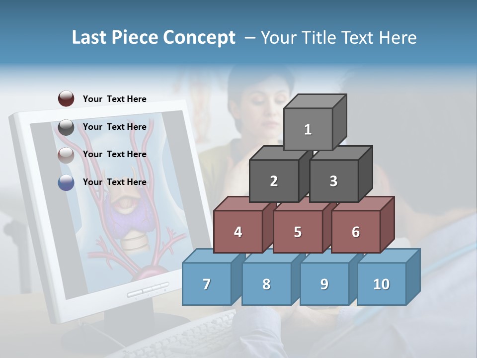 A Man And Woman Looking At A Computer Screen PowerPoint Template