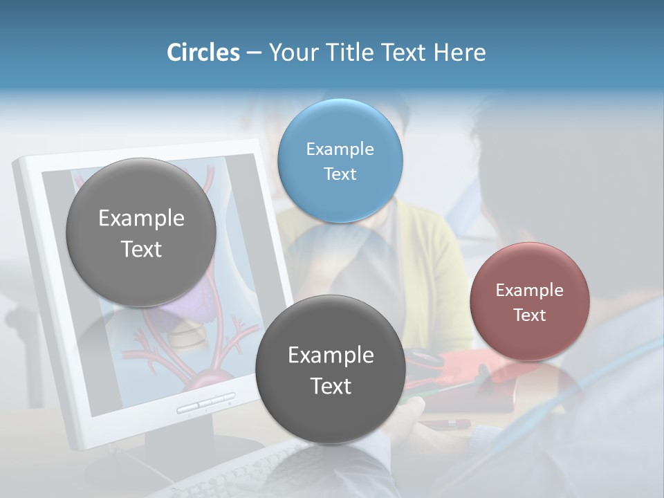 A Man And Woman Looking At A Computer Screen PowerPoint Template