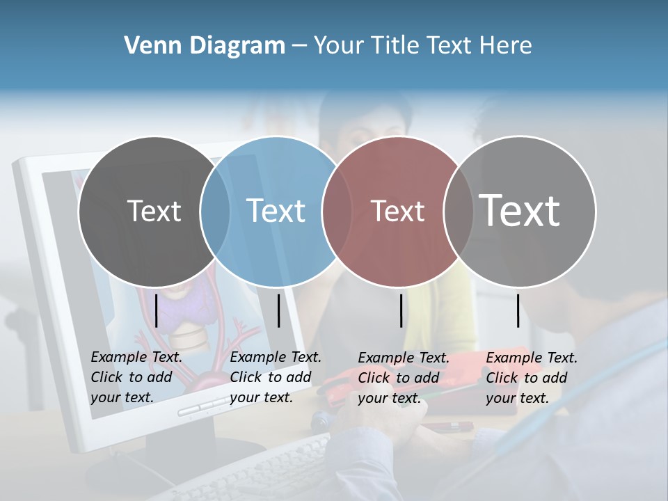 A Man And Woman Looking At A Computer Screen PowerPoint Template