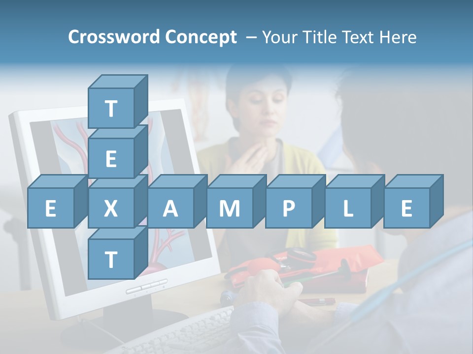 A Man And Woman Looking At A Computer Screen PowerPoint Template