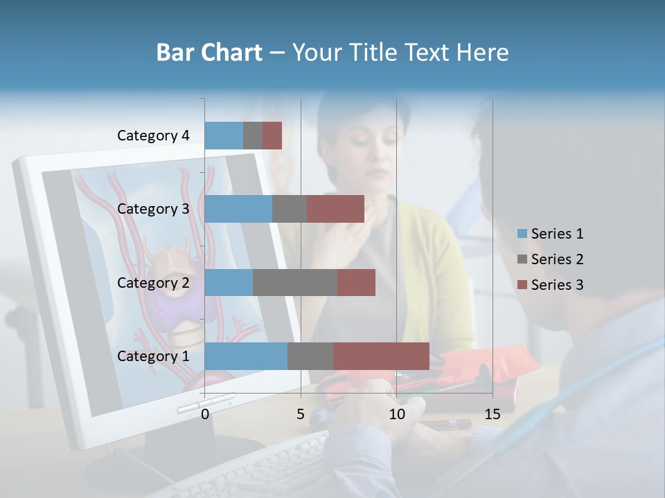 A Man And Woman Looking At A Computer Screen PowerPoint Template