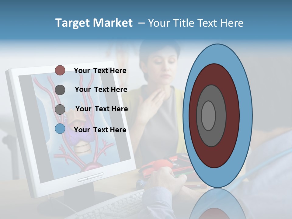 A Man And Woman Looking At A Computer Screen PowerPoint Template