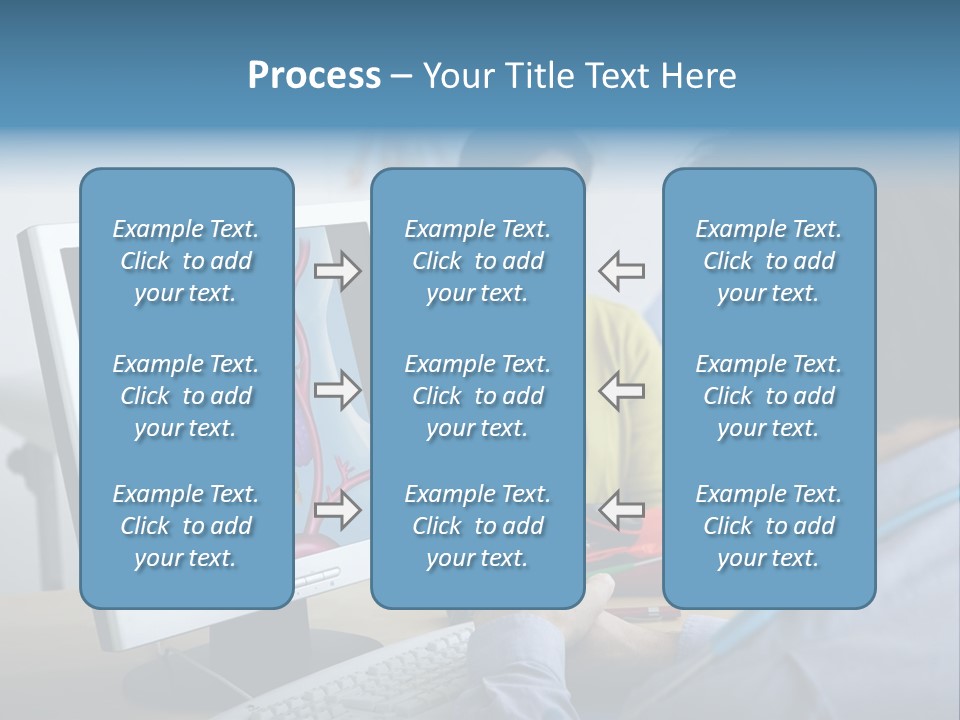 A Man And Woman Looking At A Computer Screen PowerPoint Template