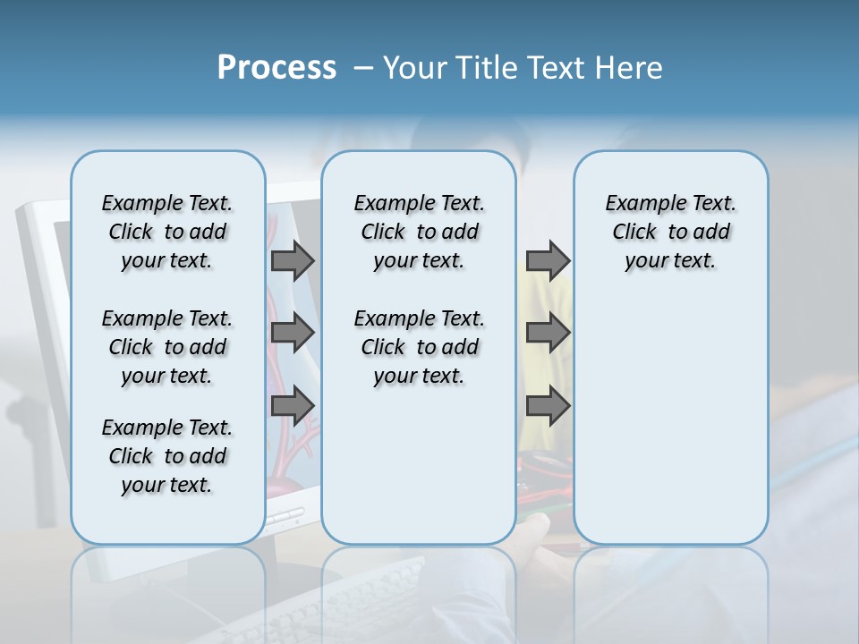 A Man And Woman Looking At A Computer Screen PowerPoint Template