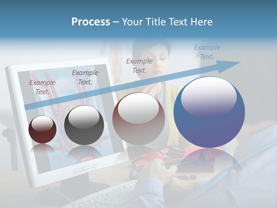 A Man And Woman Looking At A Computer Screen PowerPoint Template